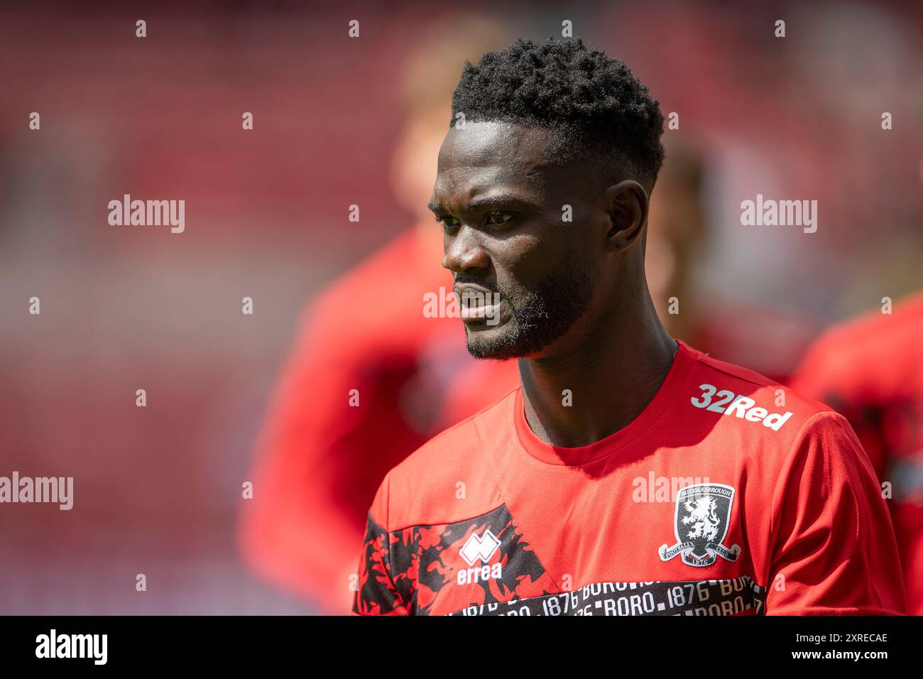 Middlesbrough, Royaume-Uni. 10 août 2024. Emmanuel Latte Lath de Middlesbrough se prépare pour le match lors du Sky Bet Championship match entre Middlesbrough et Swansea City au Riverside Stadium, Middlesbrough le samedi 10 août 2024. (Photo : Trevor Wilkinson | mi News) crédit : MI News & Sport /Alamy Live News Banque D'Images