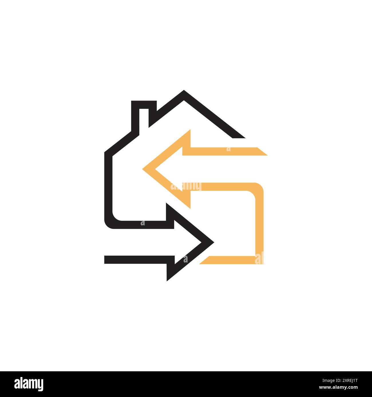 Rénovation de la maison et flip House logo design image vectorielle. Flip House logo design illustration vectorielle de modèle de modèle immobilier Illustration de Vecteur