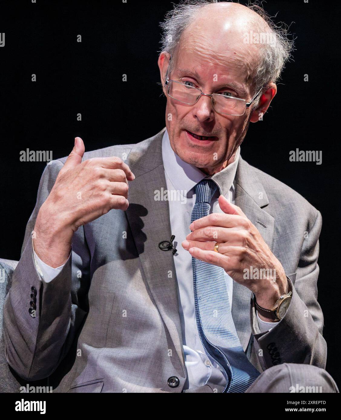 Édimbourg, Royaume-Uni. 10 août 2024 photo : Sir John Curtice. La série All Talk d’entrevues au Edinburgh Fringe Festival de cette année met en vedette le présentateur invité, Matthew Stadlen, qui interviewe Sir John Curtice, Brian Taylor et Michael Crick. Crédit : Rich Dyson/Alamy Live News Banque D'Images