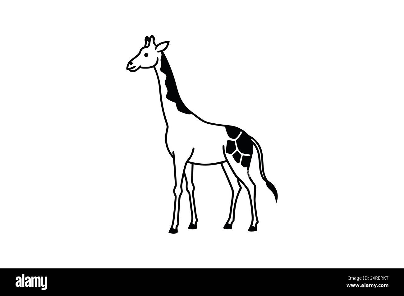 Illustration noire de girafe vectorielle Illustration de Vecteur