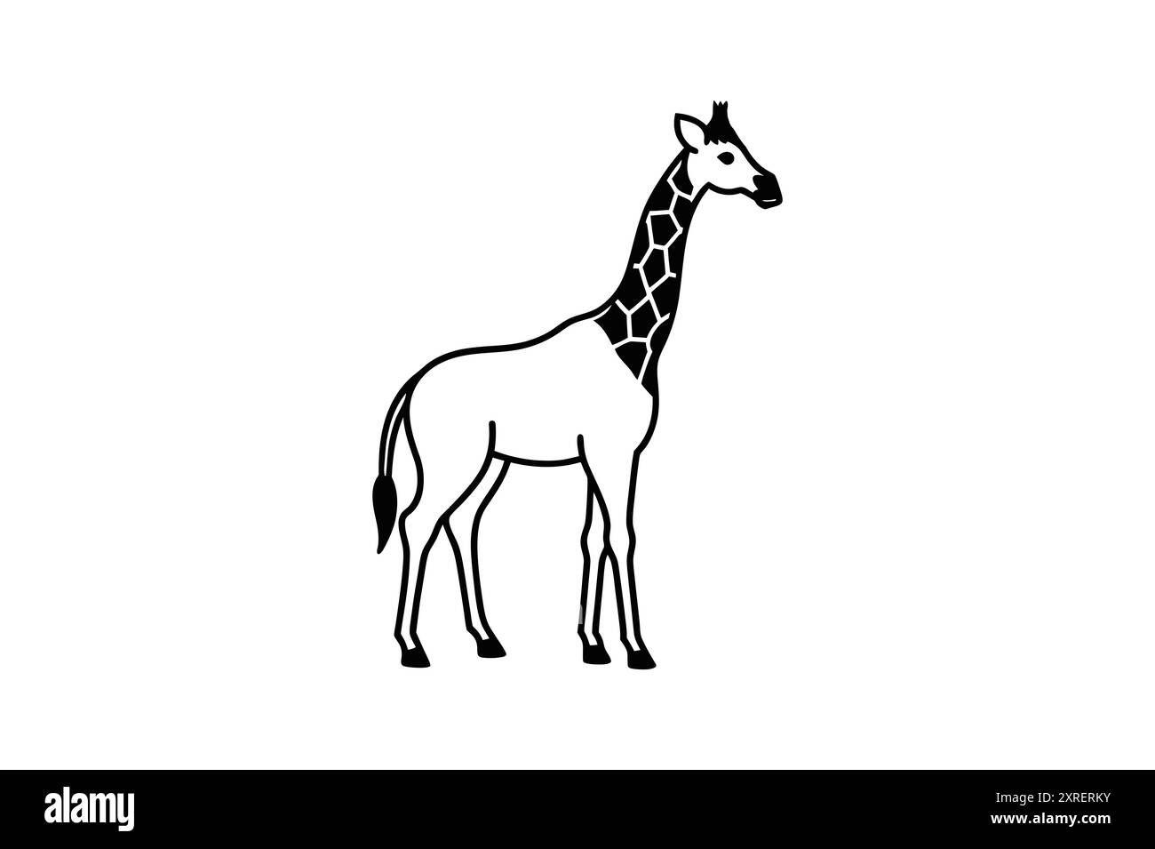 Illustration noire de girafe vectorielle Illustration de Vecteur