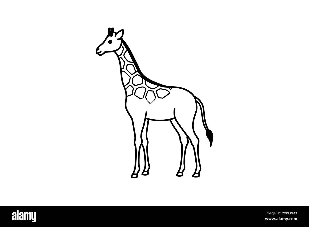 Illustration noire de girafe vectorielle Illustration de Vecteur