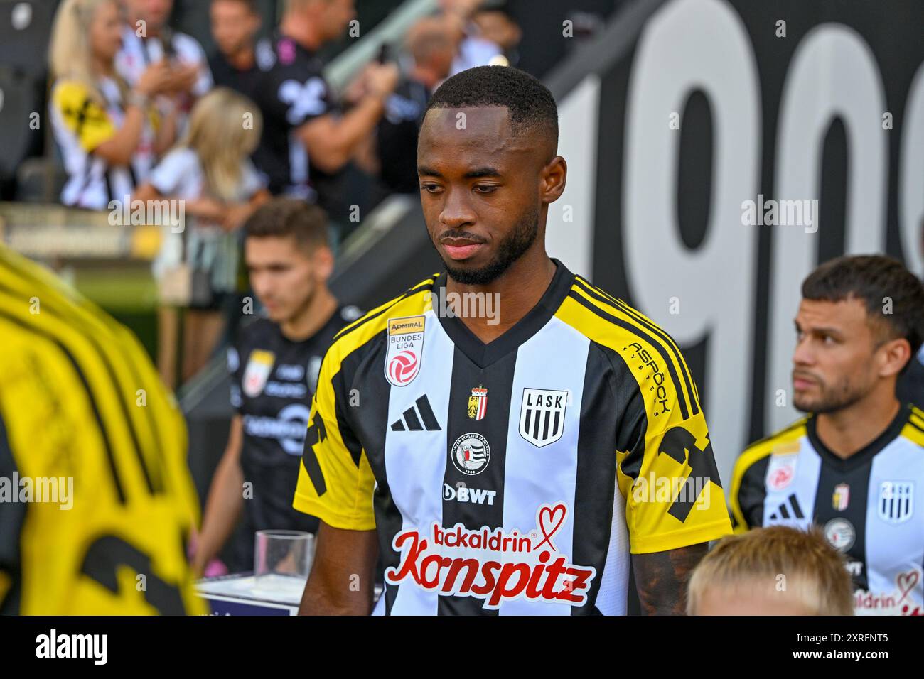 10.08.2024, Raiffeisen Arena Linz, AUT, Admiral Bundesliga, LASK Linz vs SCR Altach, im Bild Melayro Bogarde (LASK) .// Admiral Bundesliga match entre LASK Linz et SCR Altach à Linz, Autriche le 2024/08/10. - 20240810 PD12270 Banque D'Images