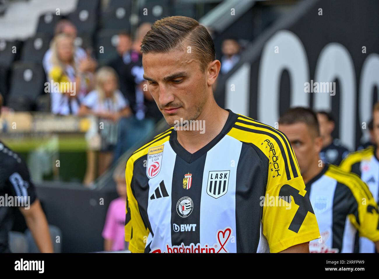 10.08.2024, Raiffeisen Arena Linz, AUT, Admiral Bundesliga, LASK Linz vs SCR Altach, im Bild Philipp Ziereis (LASK) .// Admiral Bundesliga match entre LASK Linz et SCR Altach à Linz, Autriche le 2024/08/10. - 20240810 PD12283 Banque D'Images