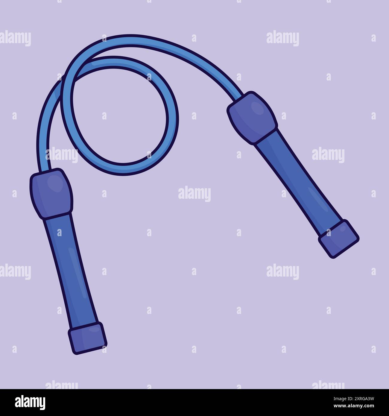 Corde à sauter de fitness pour l'exercice, le fitness et le vecteur de sport. icône de vecteur de corde sautée Illustration de Vecteur