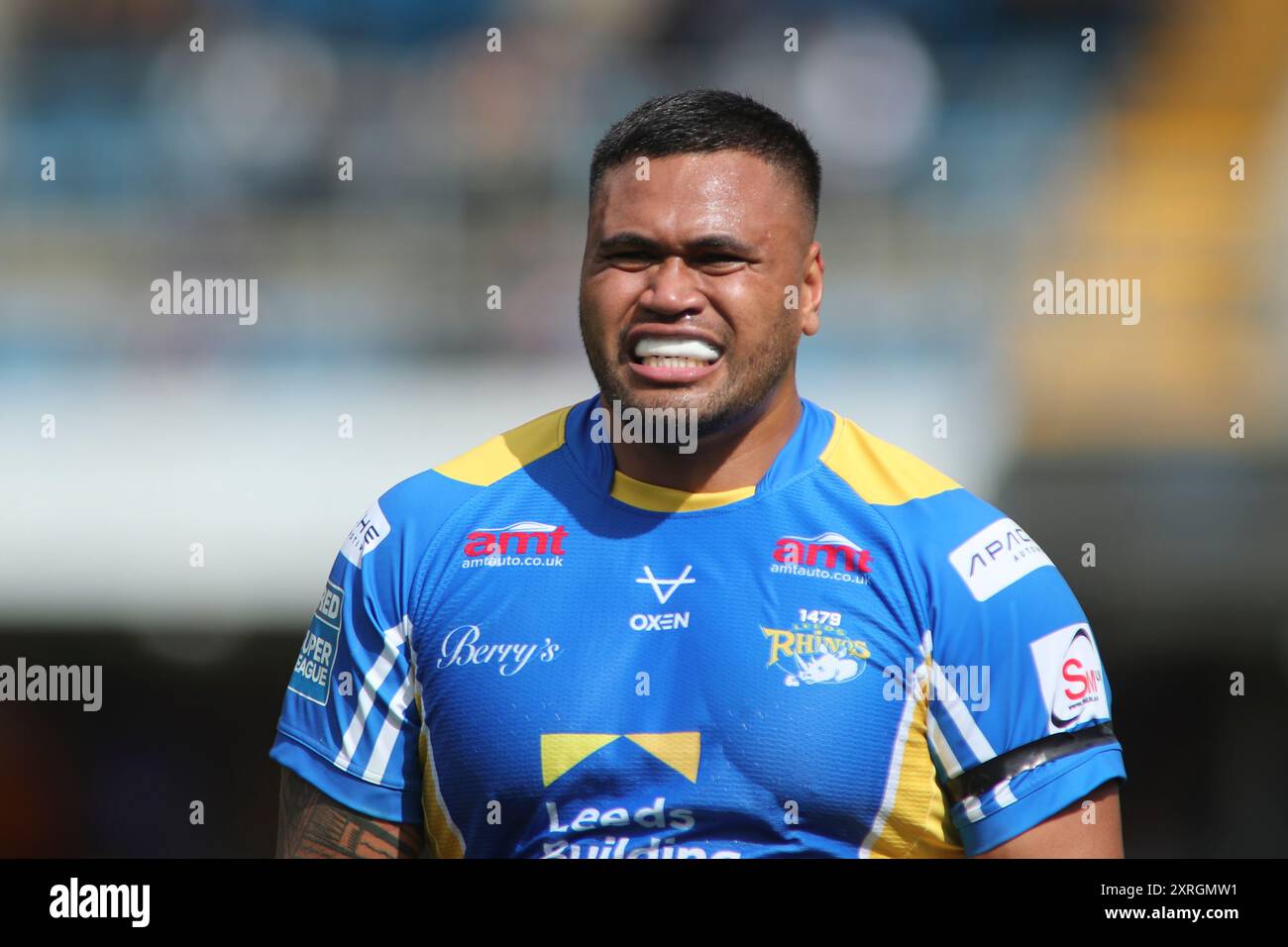 Leeds, Royaume-Uni. 10 août 2024. AMT Headingley Rugby Stadium, Leeds, West Yorkshire, 10 août 2024. Betfred Super League Leeds Rhinos v Wigan Warriors Sam Lisone of Leeds Rhinos Credit : Touchlinepics/Alamy Live News Banque D'Images