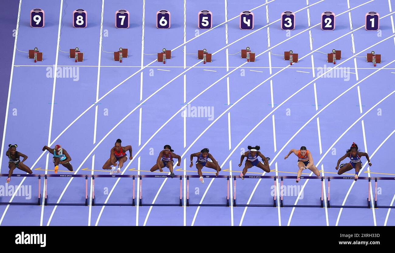 Finale du 100 m haies femmes athlétisme Banque de photographies et d