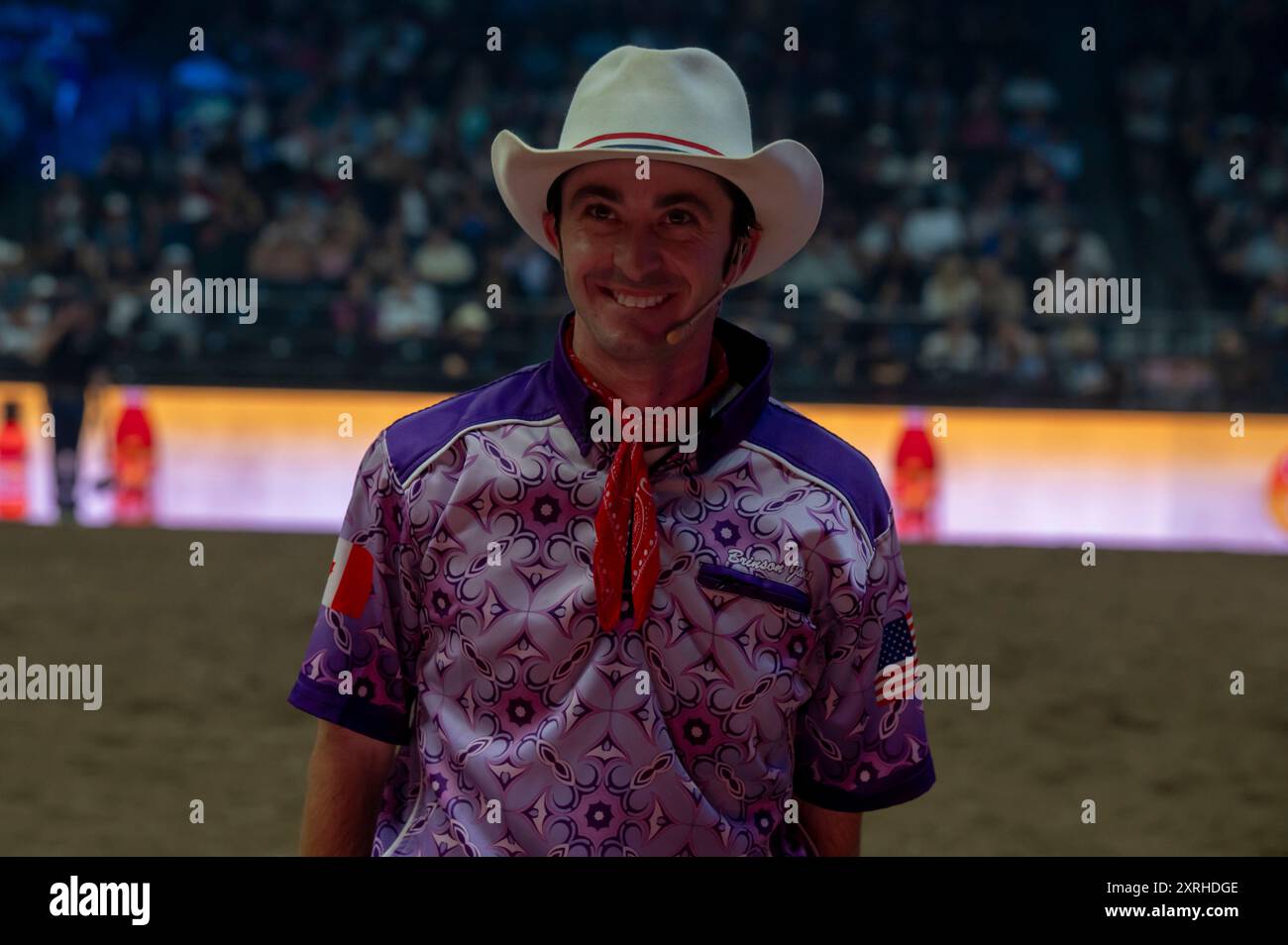 Brinson James, animateur PBR, a été vu lors de l'événement Maverick Days des PBR Camping World Team Series de New York au Barclays Center dans le quartier de Brooklyn à New York. (Photo de Ron Adar / SOPA images/SIPA USA) Banque D'Images