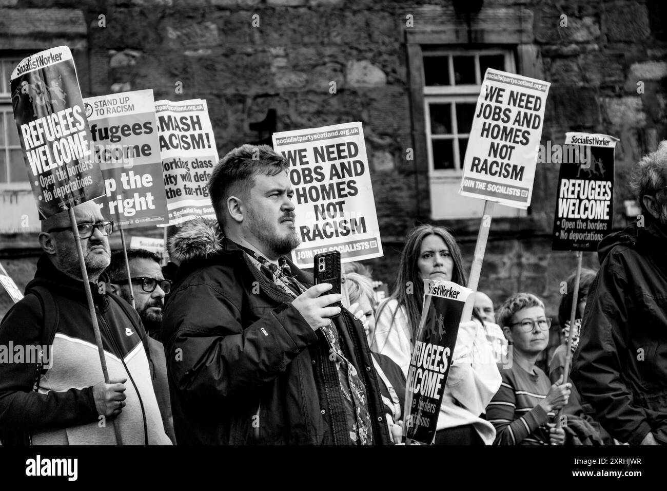 Paisley Watermill anti Racism Rally le 9 août 2024 Banque D'Images