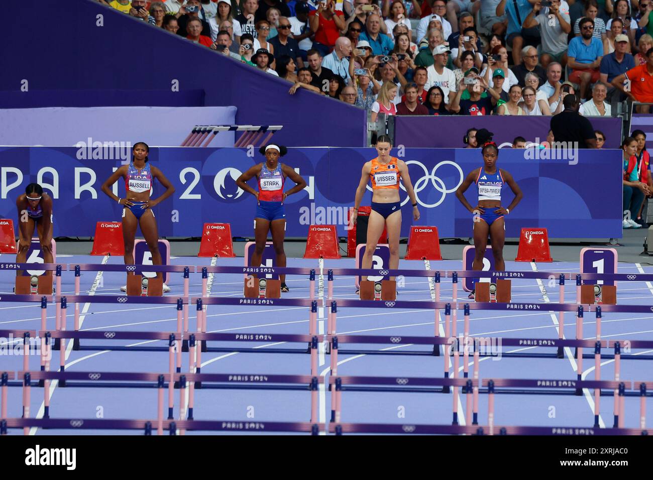 Finale du 100 m haies femmes athlétisme Banque de photographies et d