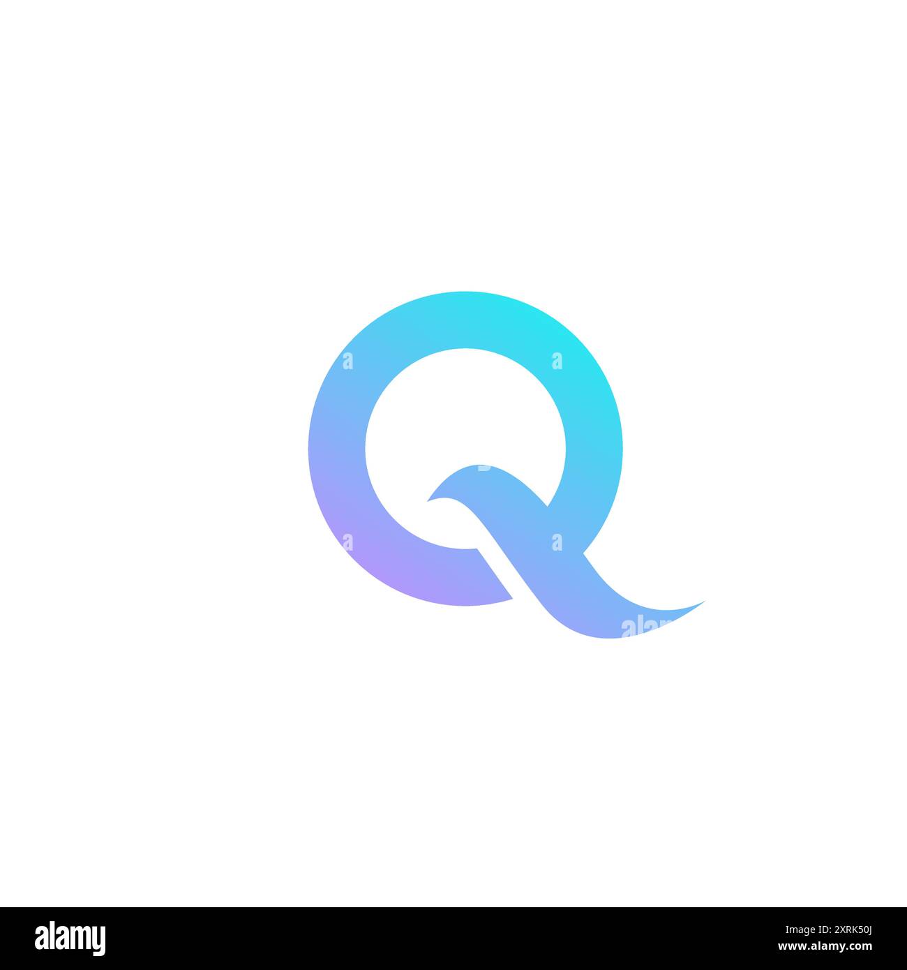 Vecteur de logo lettre Q. Q conception initiale du logo Illustration de Vecteur