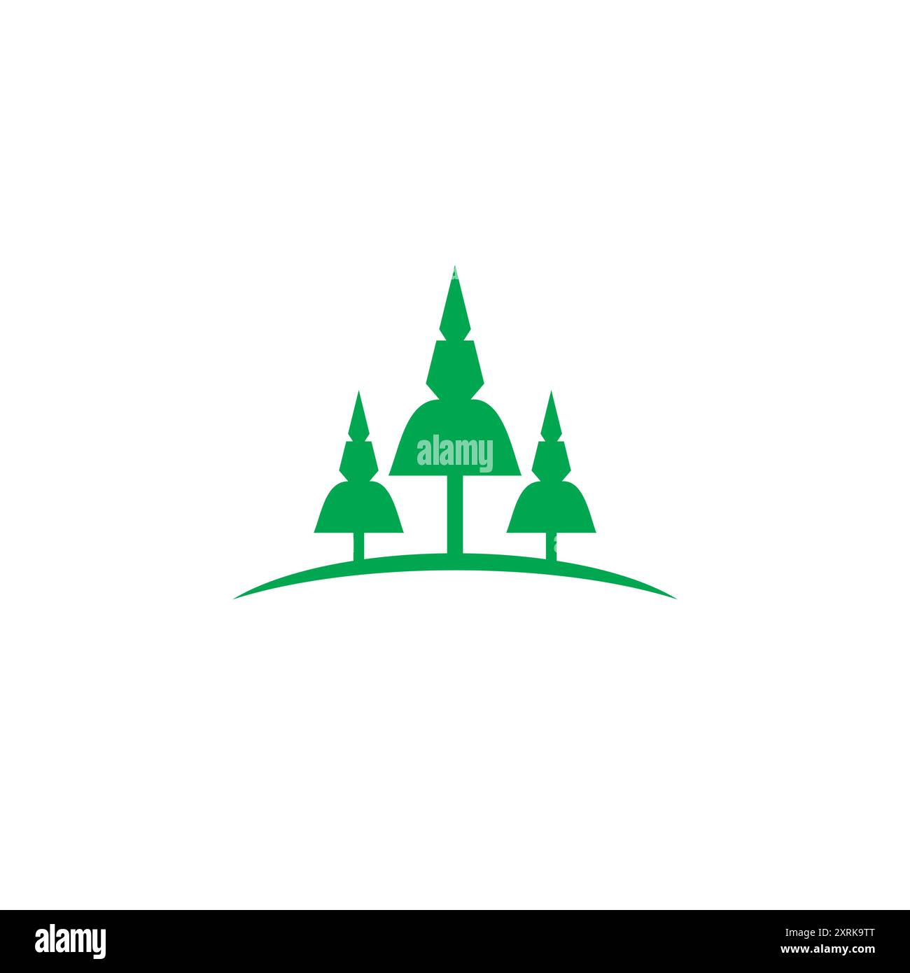 Conception vectorielle du logo Pine Tree Illustration de Vecteur