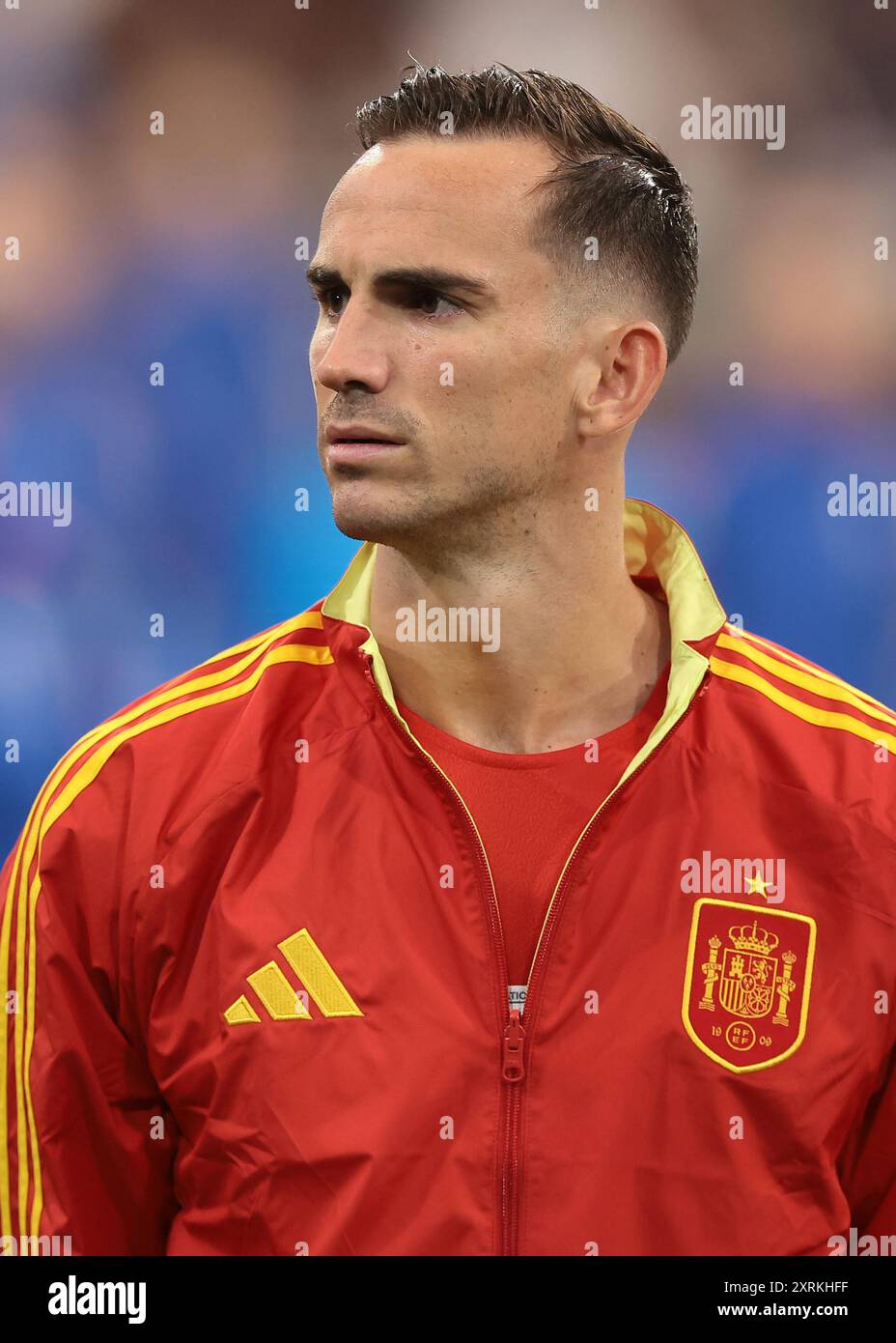 Munich, Allemagne, 9 juillet 2024. Fabian Ruiz, d'Espagne, se présente pendant la phase de départ avant le match de demi-finale des Championnats d'Europe de l'UEFA à l'Allianz Arena, Munich. Le crédit photo devrait se lire : Jonathan Moscrop / Sportimage Banque D'Images