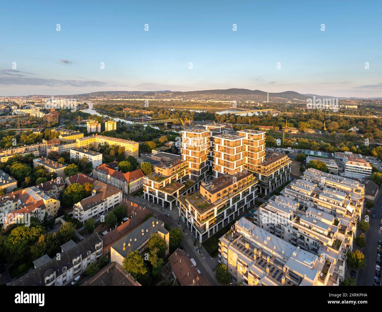 Metrodom est un parc immobilier de luxe dans le 4ème arrondissement, Budapest, Hongrie, Banque D'Images