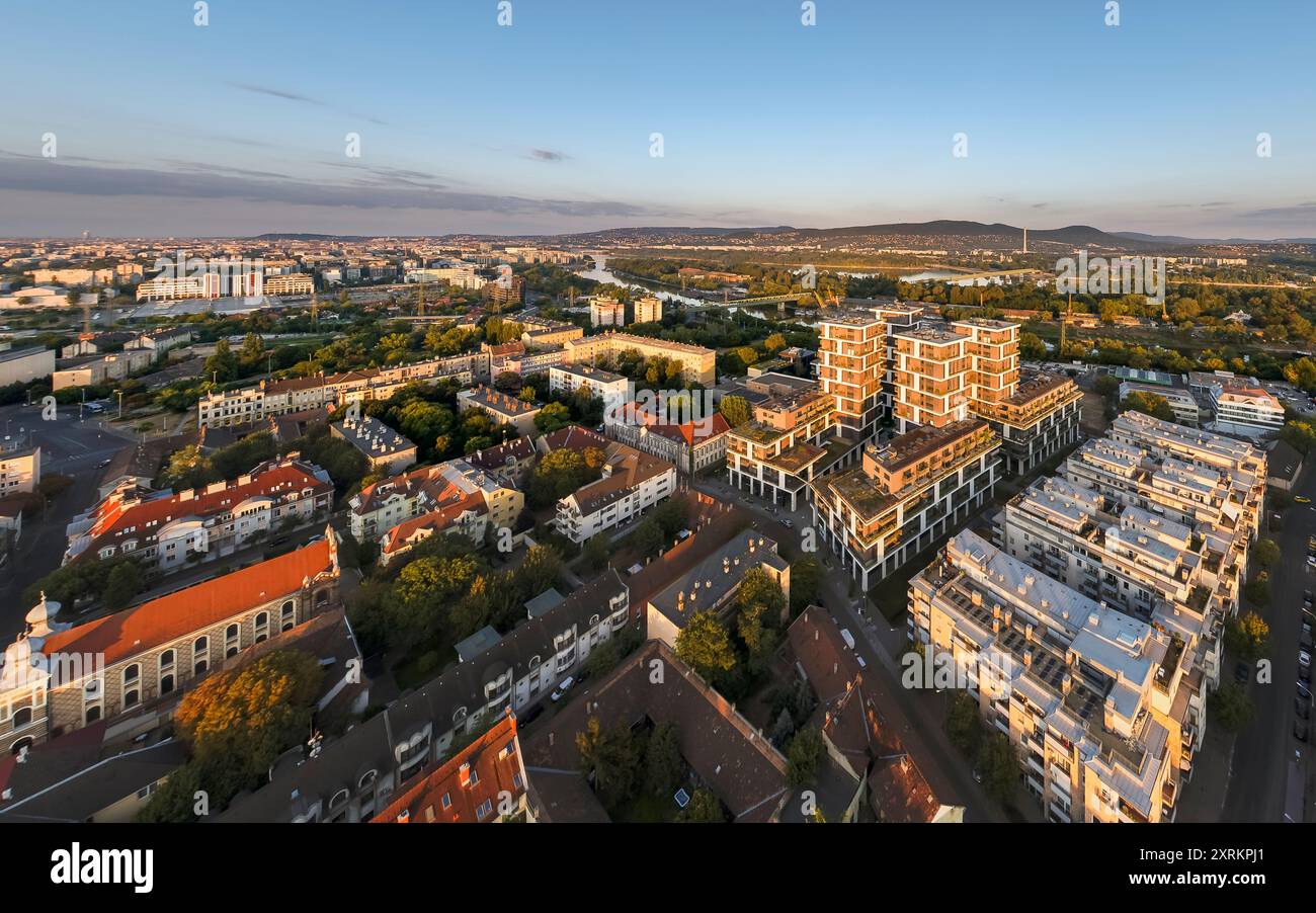 Metrodom est un parc immobilier de luxe dans le 4ème arrondissement, Budapest, Hongrie, Banque D'Images