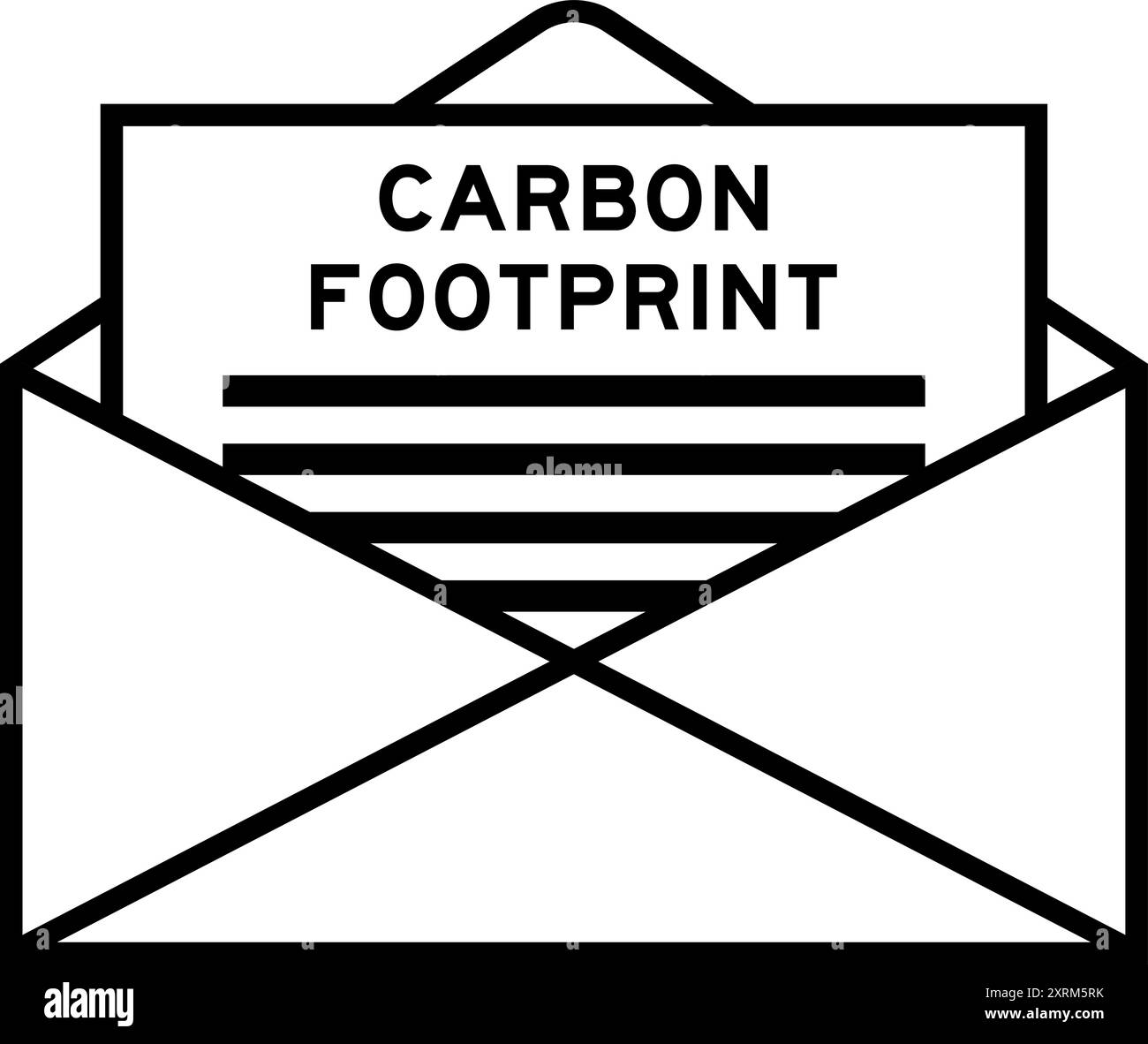 Enveloppe et lettre avec le mot empreinte carbone comme titre Illustration de Vecteur Enveloppe et lettre avec le mot empreinte carbone comme titre Illustration de Vecteur