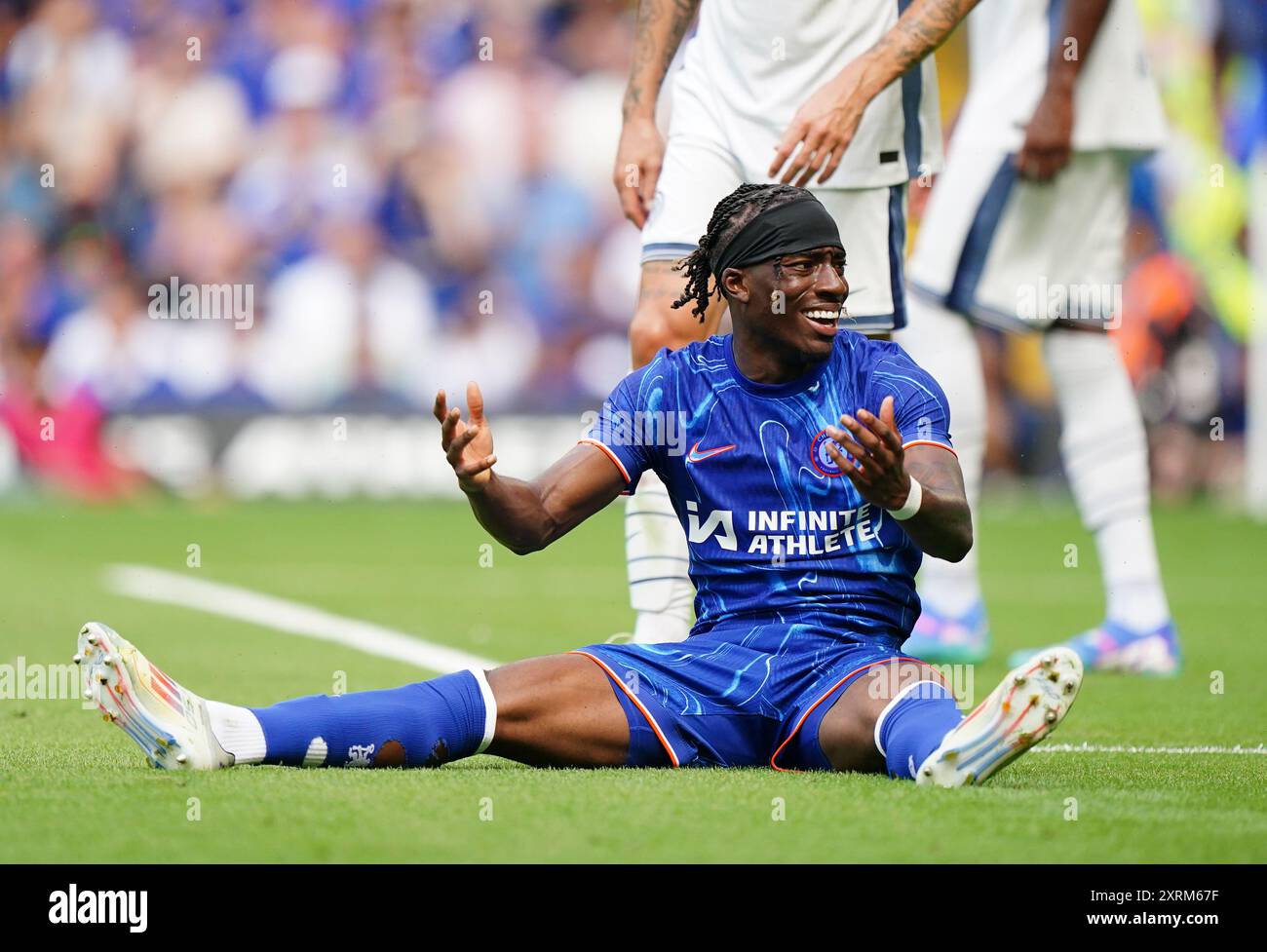 Noni Madueke de Chelsea lors du match amical de pré-saison à Stamford Bridge, Londres. Date de la photo : dimanche 11 août 2024. Banque D'Images