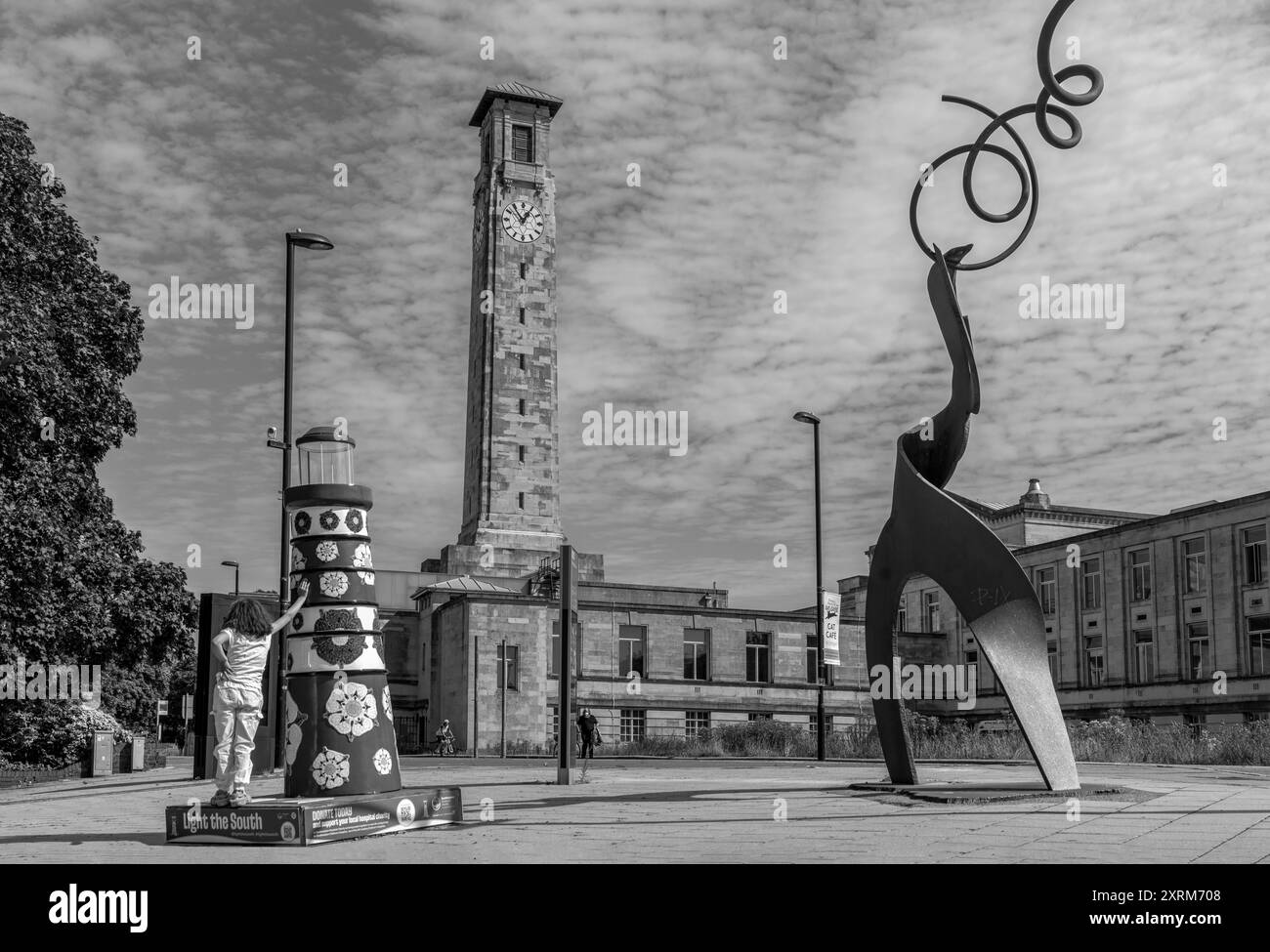 Light the South Art Trail 2024 - installation artistique de phares miniatures exposés dans toute la ville de Southampton, Hampshire, Angleterre, Royaume-Uni Banque D'Images