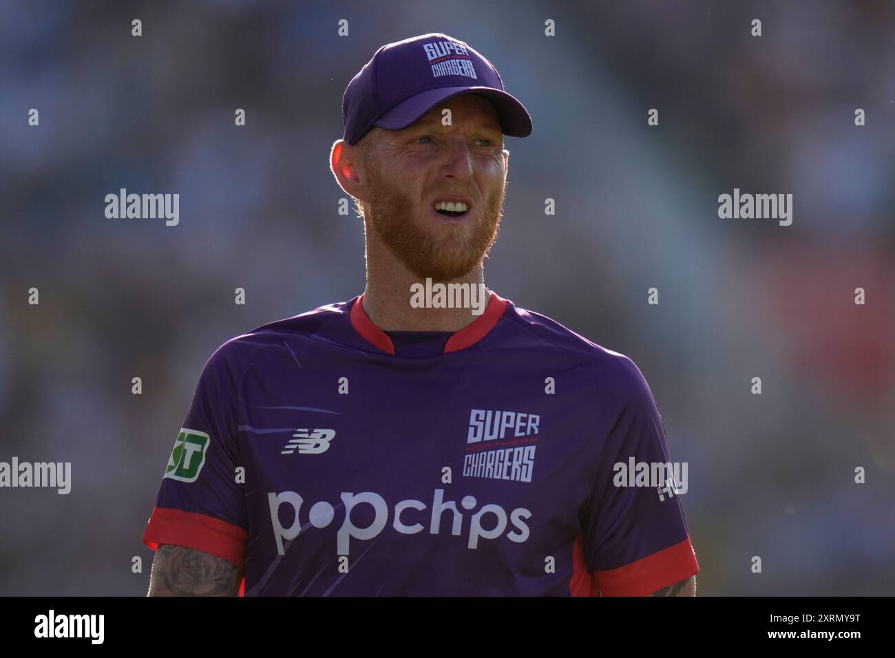 Manchester, Royaume-Uni. 11 août 2024 ; Old Trafford Cricket Ground, Manchester, Angleterre ; The Hundred Mens Cricket, Manchester Originals versus Northern Superchargers ; Ben Stokes de Northern Superchargers. Crédit : action plus Sports images/Alamy Live News crédit : action plus Sports images/Alamy Live News Banque D'Images