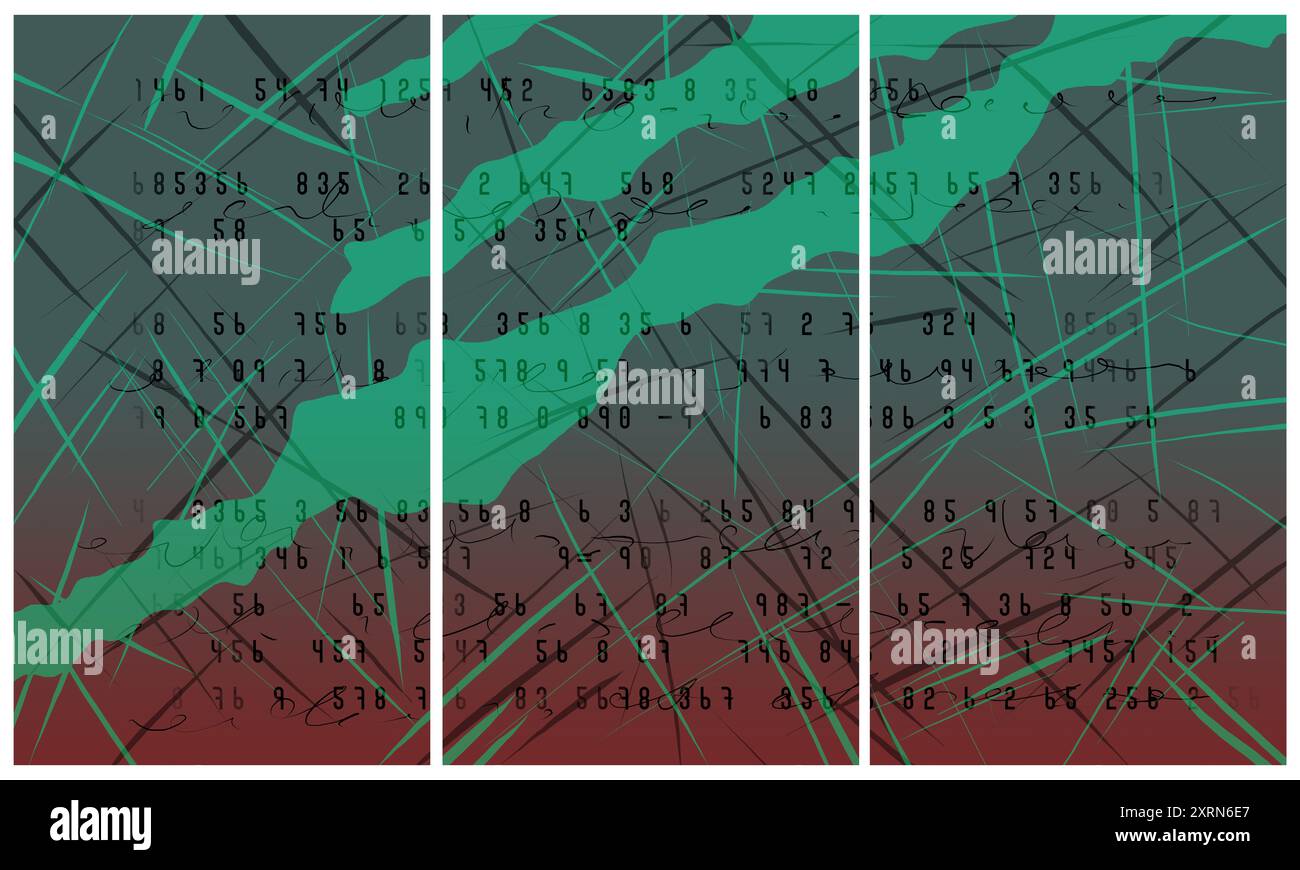 Triptyque intérieur moderne Banque D'Images