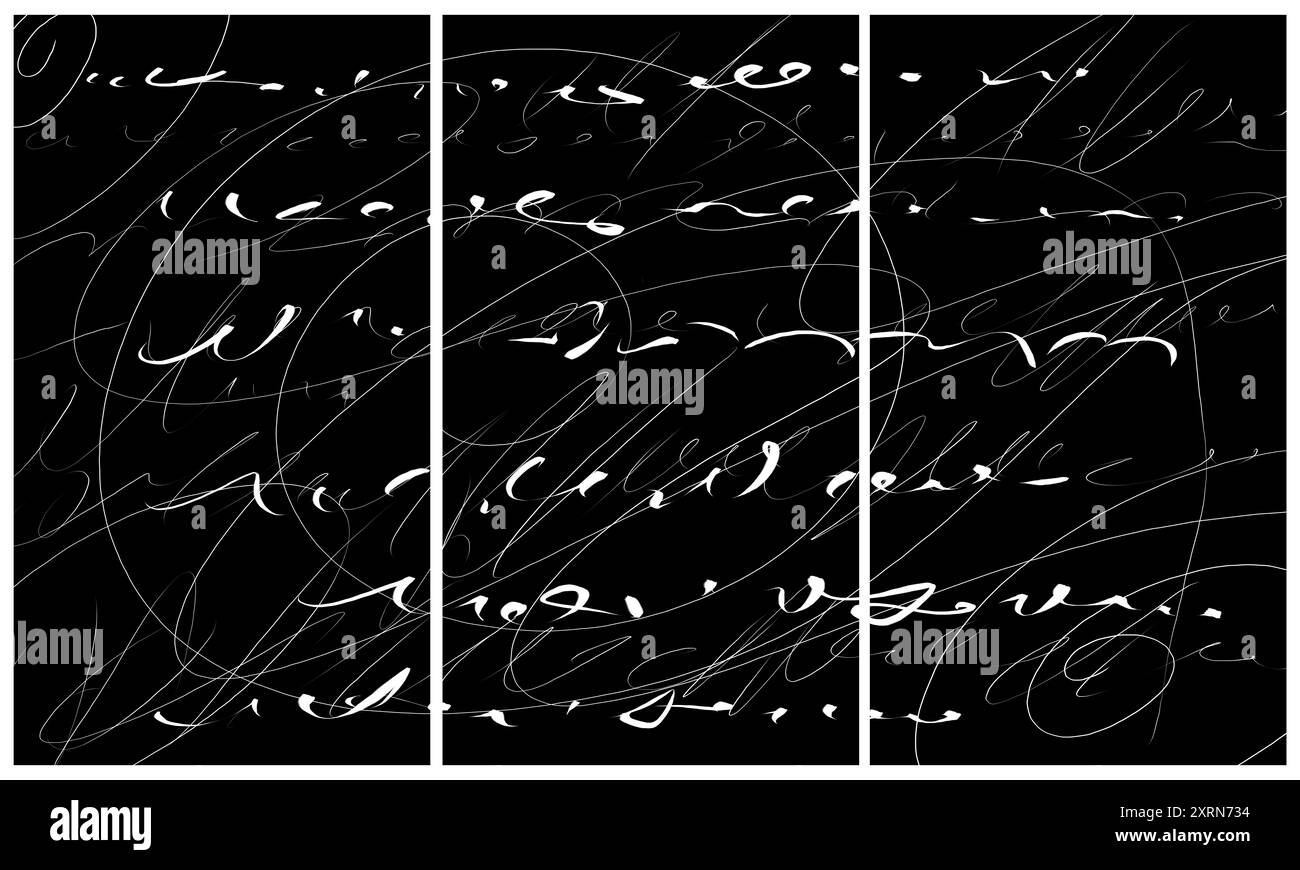 Triptyque intérieur moderne Banque D'Images