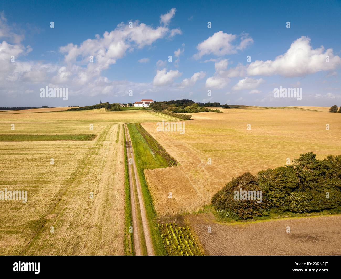 Vue aérienne de l'abbaye de Børglum dans le Jutland, au nord du Danemark Banque D'Images