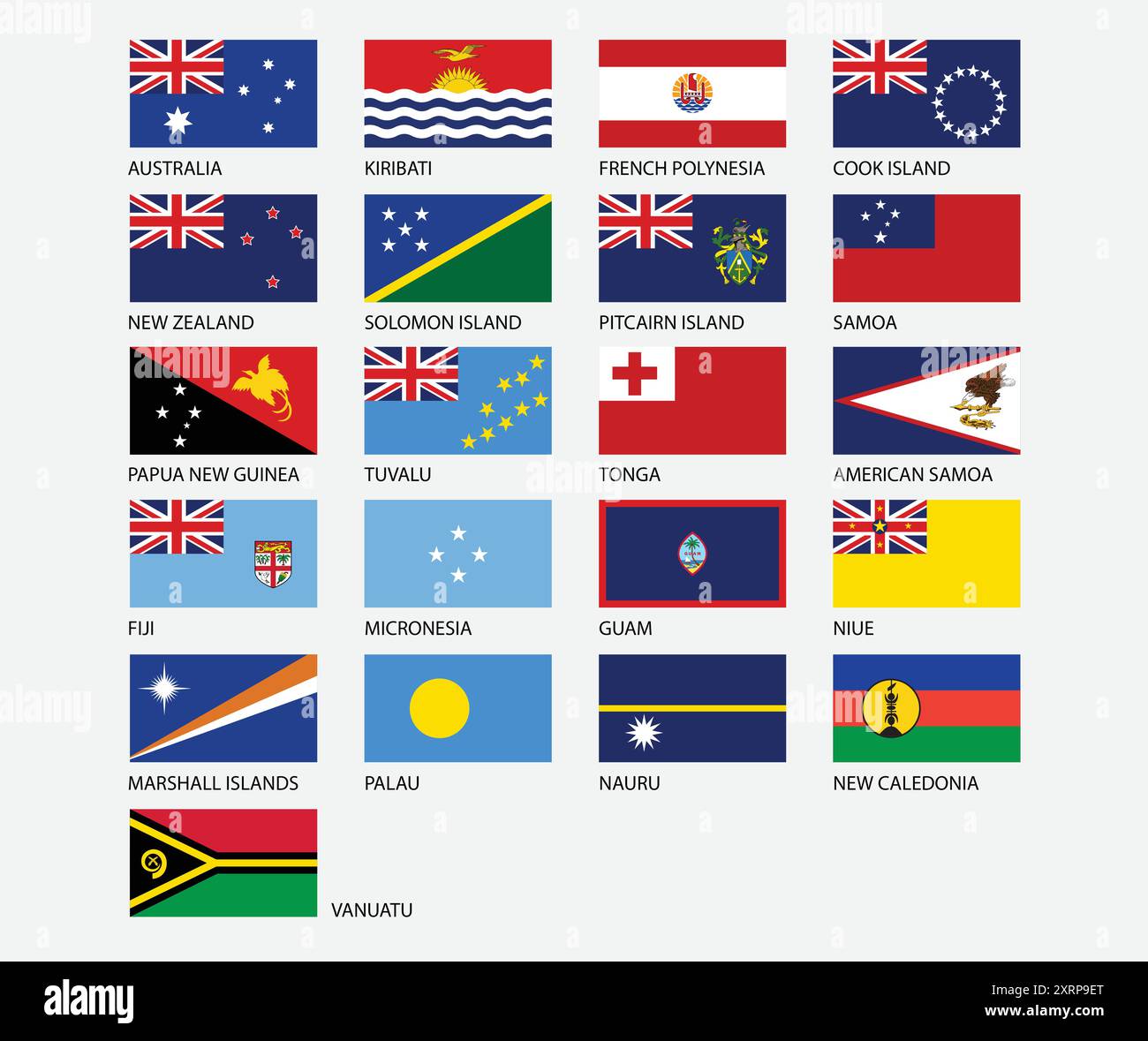 Vecteur de drapeau australien tous les pays Illustration de Vecteur