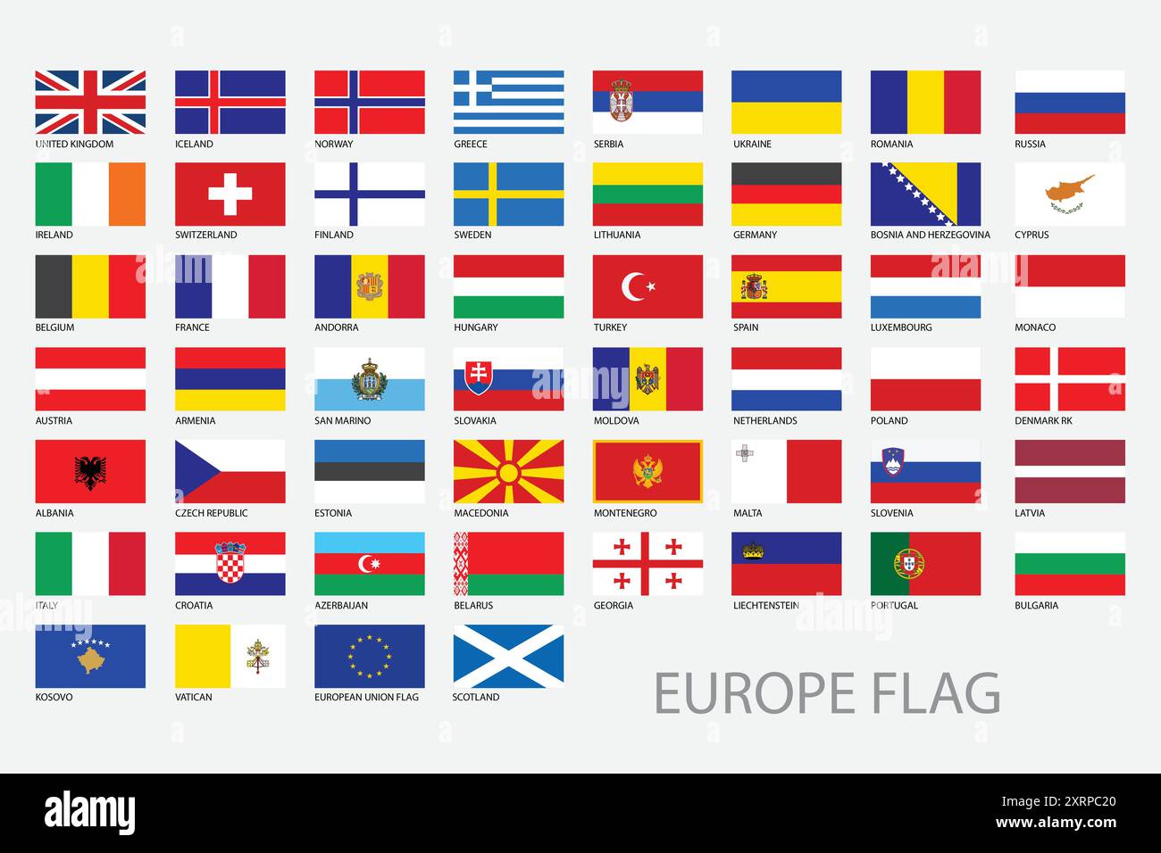 Drapeaux de l'Union européenne. Illustration vectorielle. Ensemble de drapeaux. Illustration de Vecteur