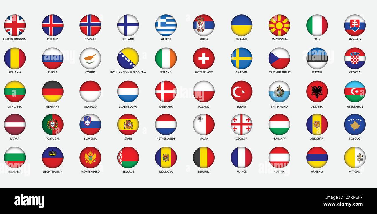Tous les drapeaux de pays Banque d'images vectorielles - Alamy