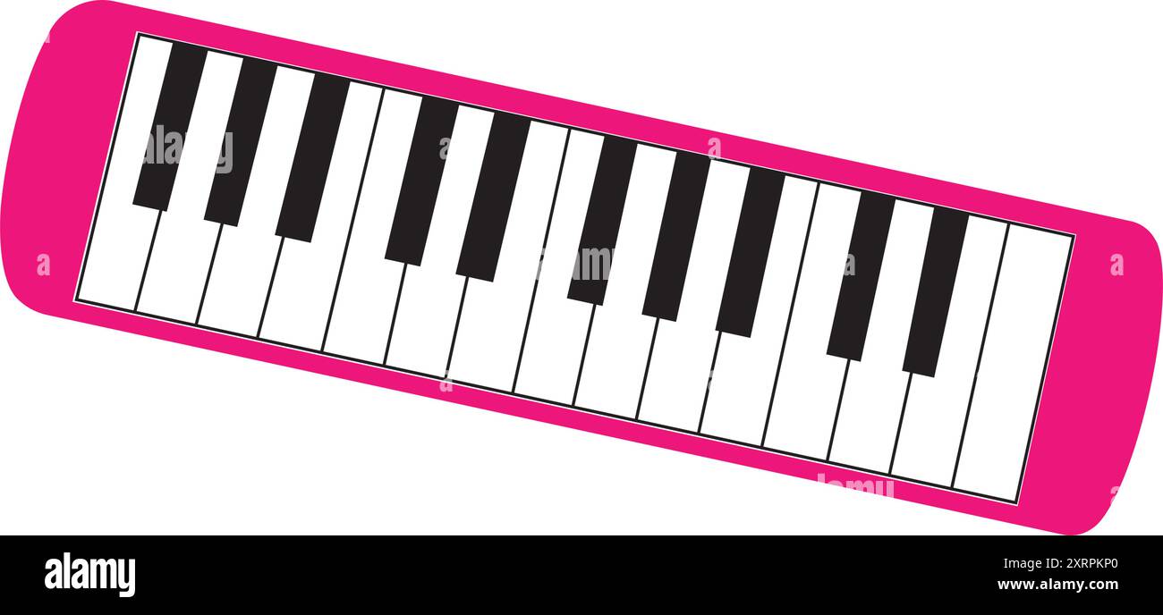 Illustration vectorielle de conception de logo de piano Illustration de Vecteur