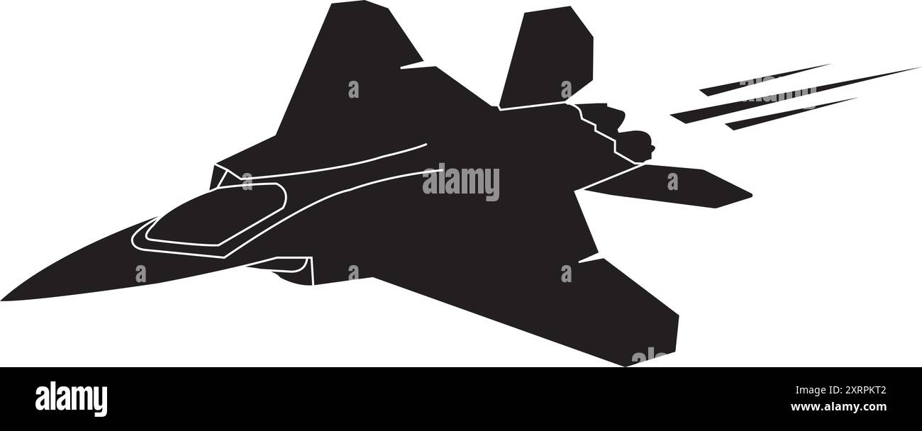 conception de symbole d'illustration vectorielle d'icône de jet de chasse Illustration de Vecteur