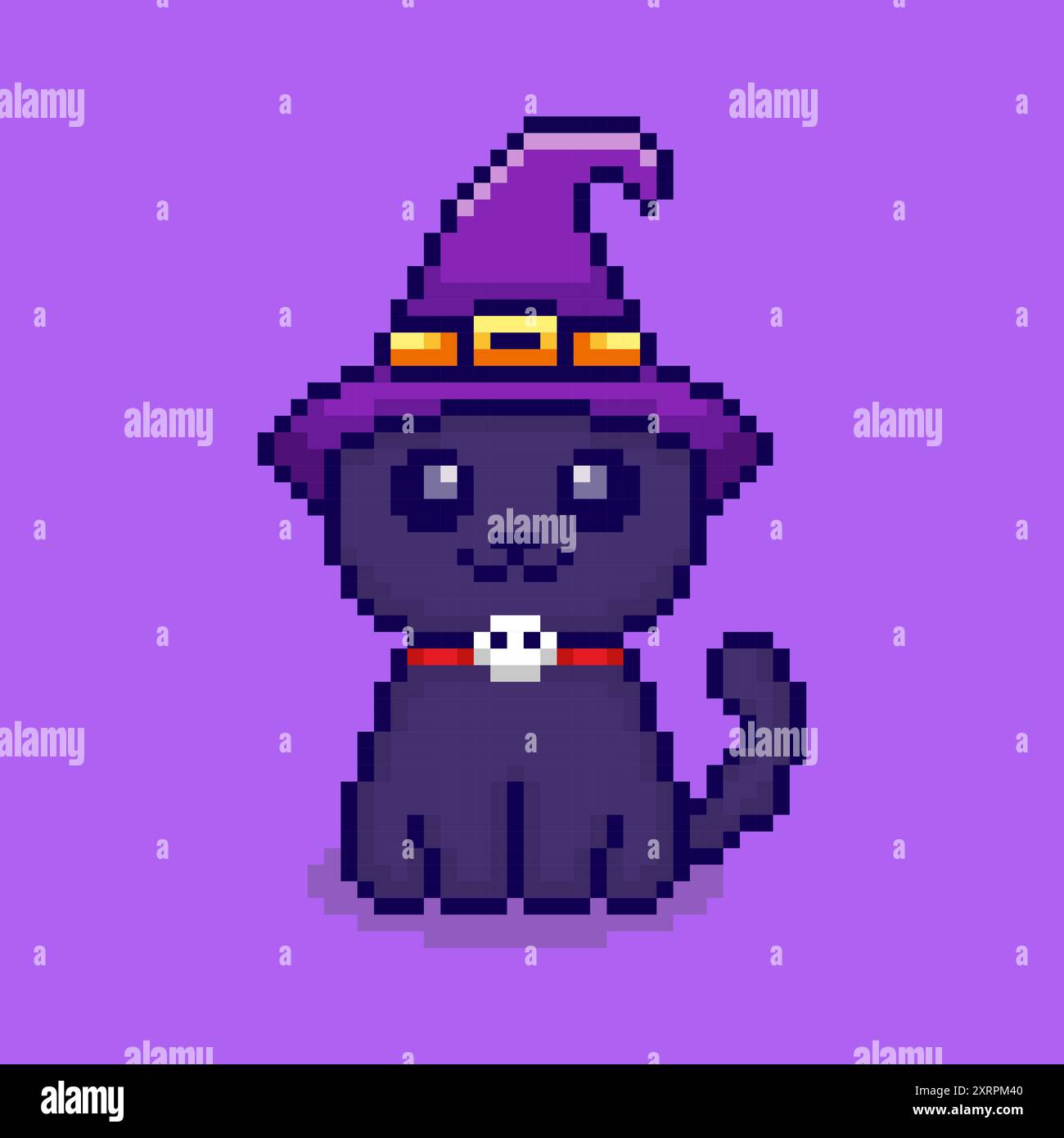 Chat mignon pixel art Banque d'images vectorielles - Alamy