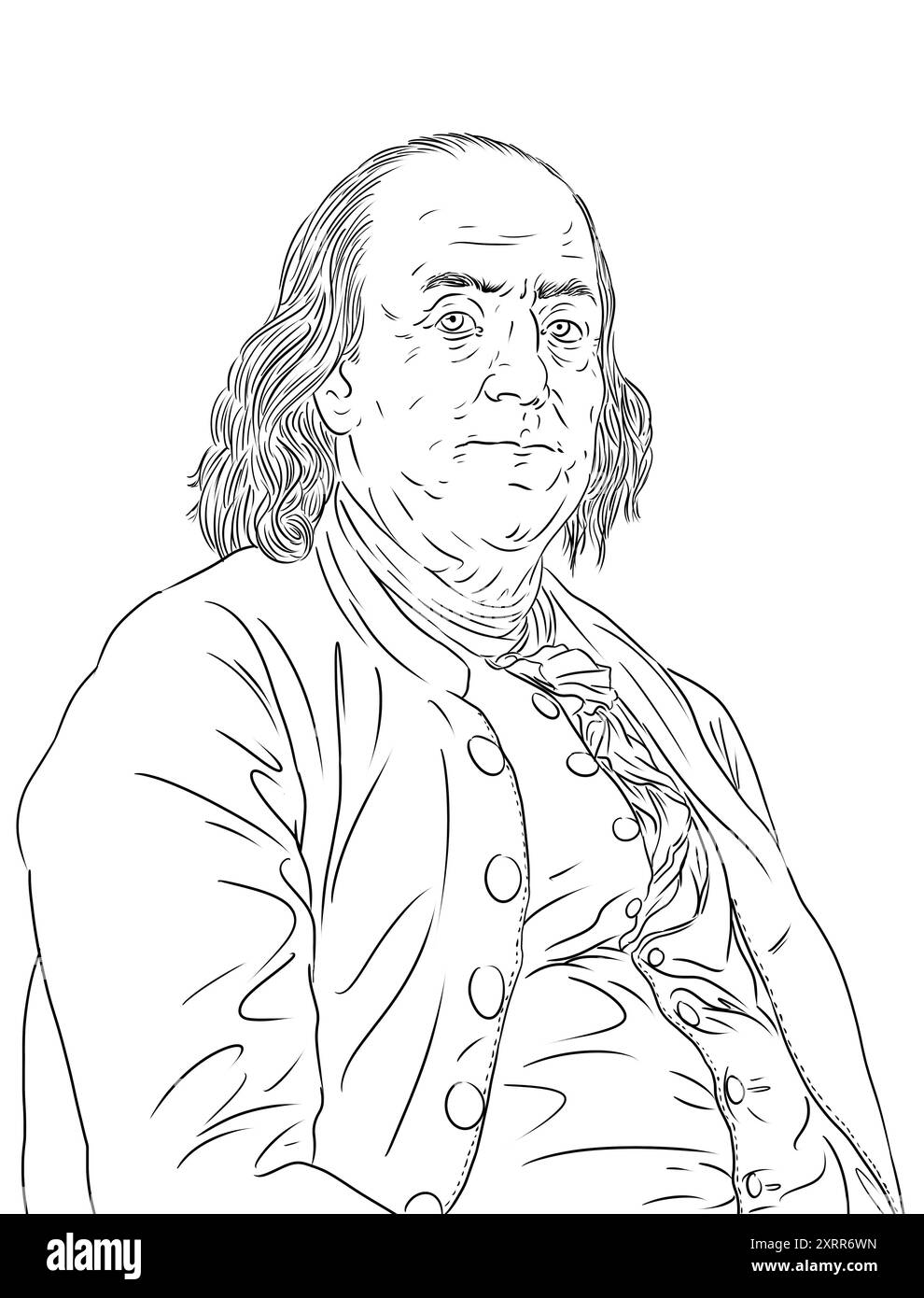 Portrait de Benjamín Franklin, Pères fondateurs des États-Unis d'Amérique Banque D'Images