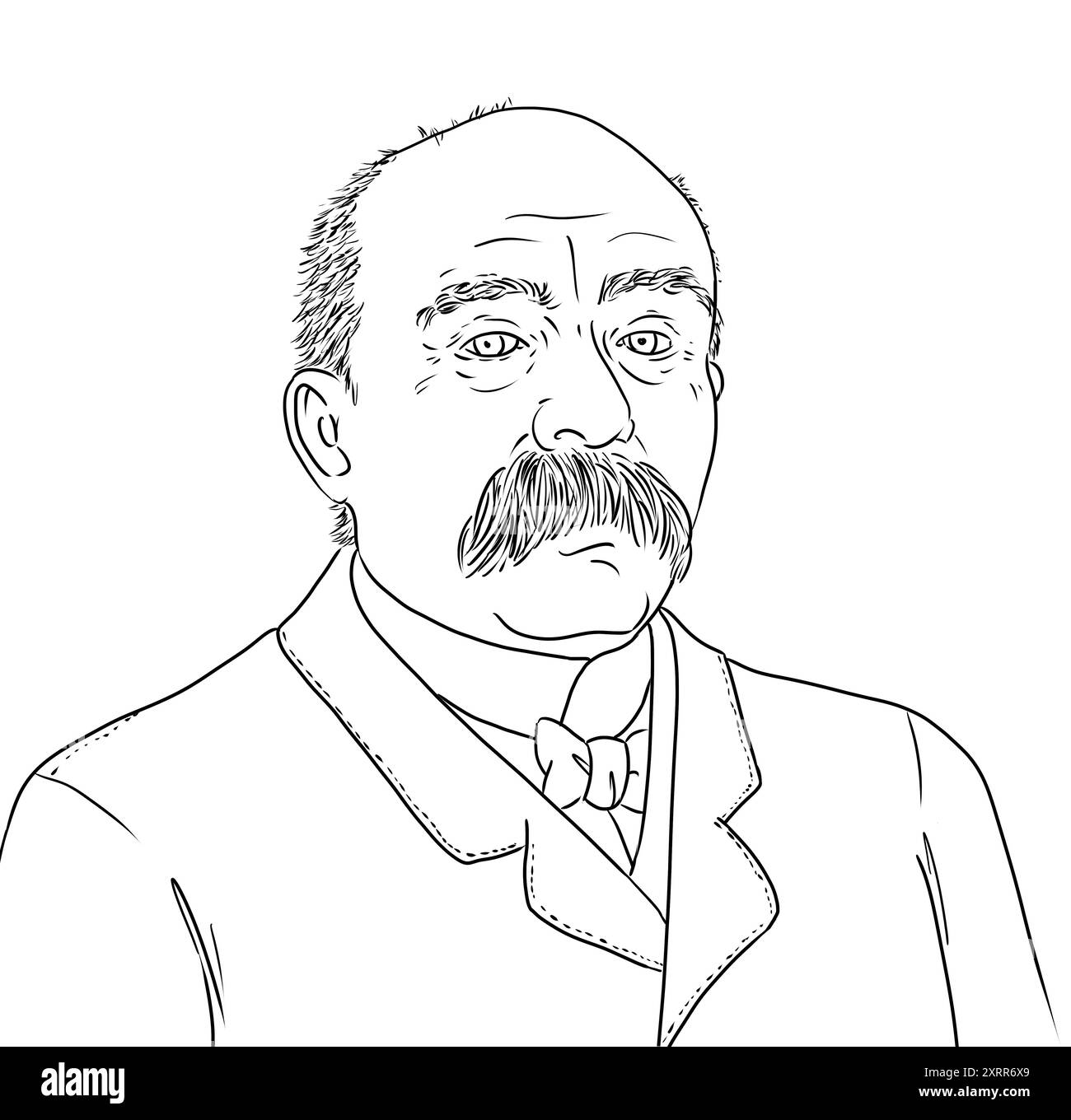 Portrait de Georges Clemenceau, le tigre, premier ministre français et homme politique pendant la première guerre mondiale Banque D'Images