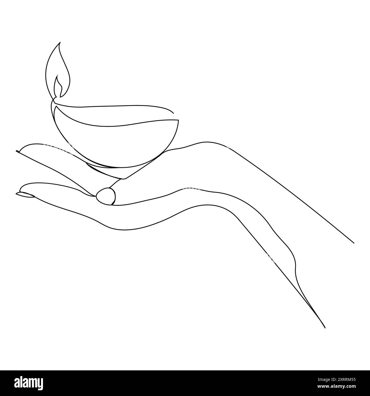 Dessin au trait rose Illustration de Vecteur