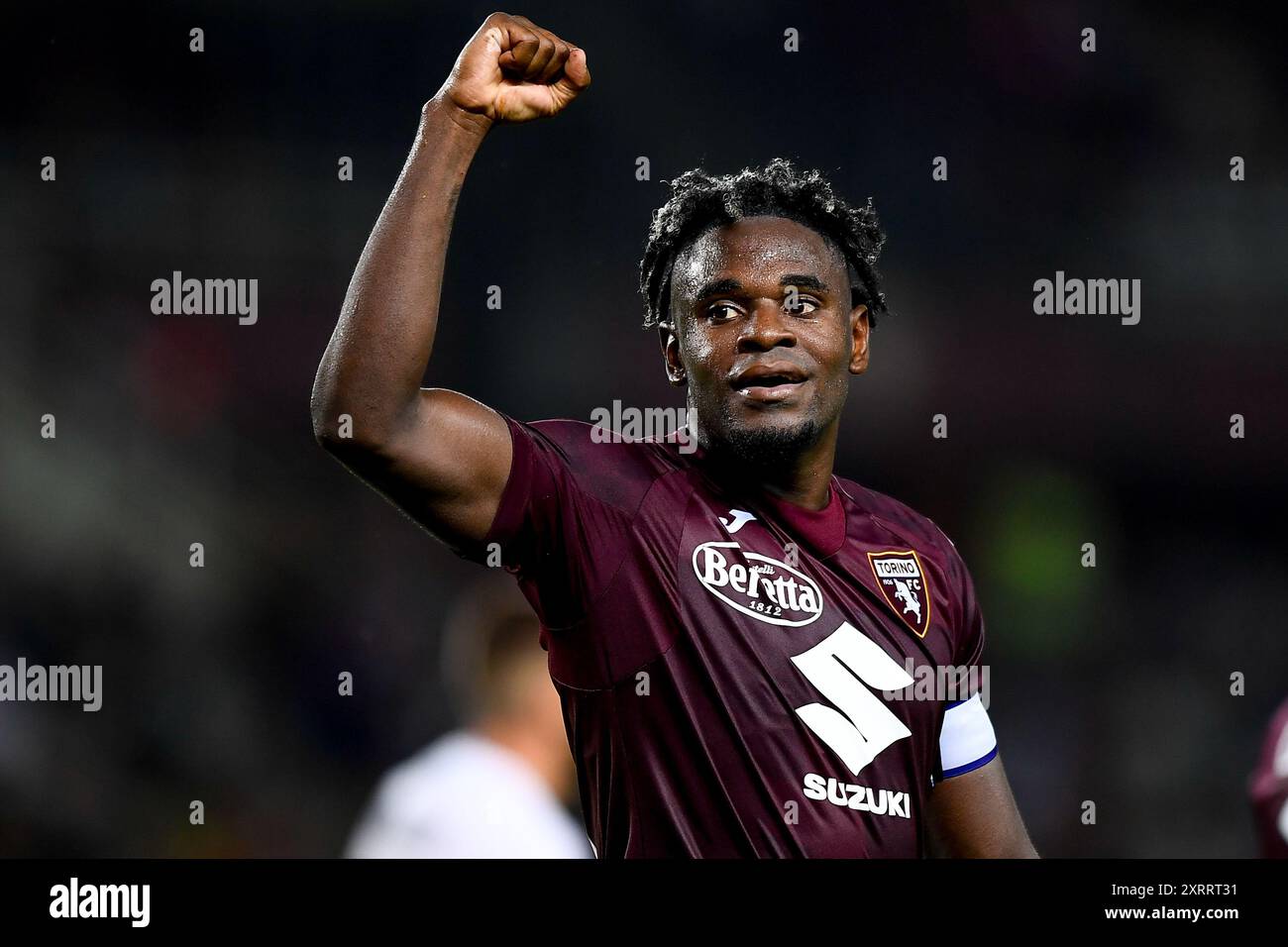 Duvan Zapata du Torino FC célèbre après avoir marqué un but lors du match de la Coppa Italia Round of 32 entre le Torino FC et Cosenza Calcio au Stadio ol Banque D'Images