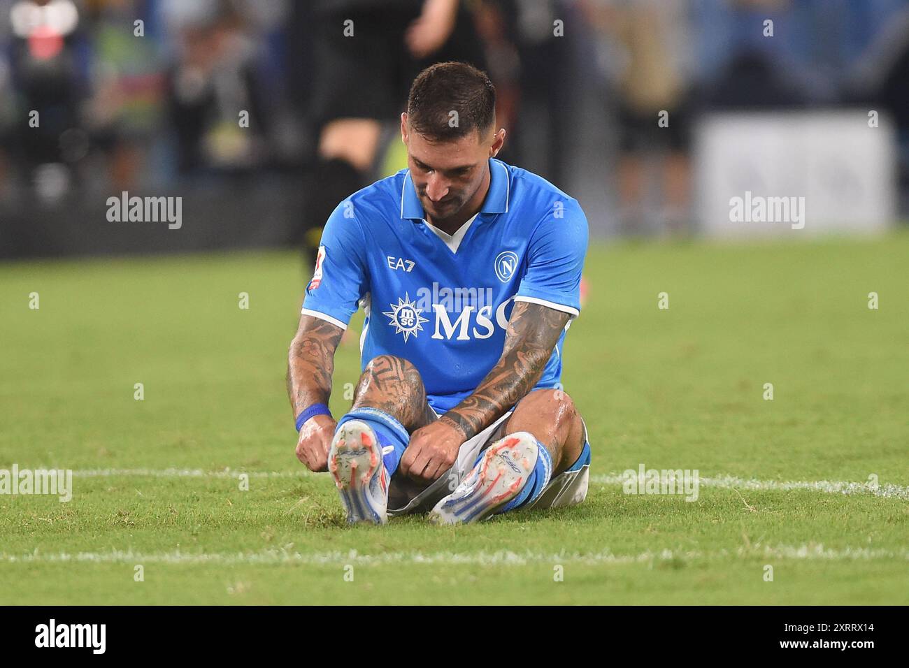 Naples, Italie. 10 août 2024. Matteo Politano de la SSC Napoli lors du match de la Coppa Italia entre la SSC Napoli et le Modena FC au Stadio Diego Armando Maradona Naples Italie le 10 août 2024. Crédit:Franco Romano/Alamy Live News Banque D'Images