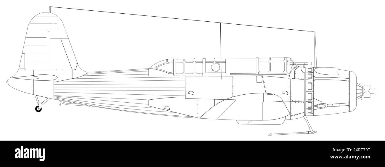 Vought SB2U VIndicator Banque D'Images