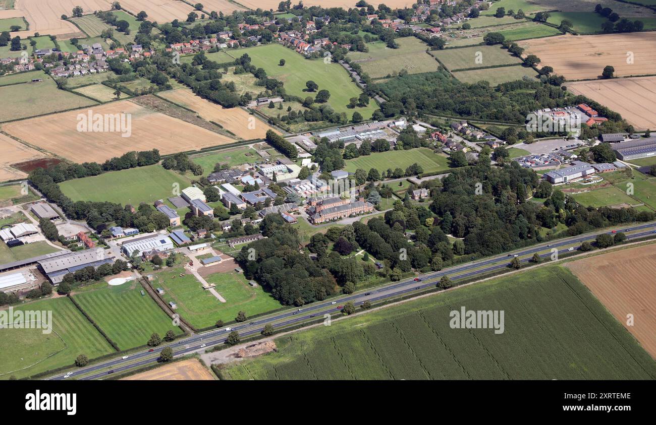 Vue aérienne du Askham Bryan College près de York Banque D'Images