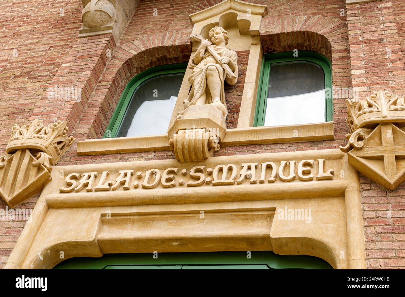 Barcelone Espagne, Catalogne Catalunya, El Guinardo, Recinte Modernista de Sant Pau, ancien complexe historique de pavillon de l'Hôpital de la Santa Creu, mode catalan Banque D'Images