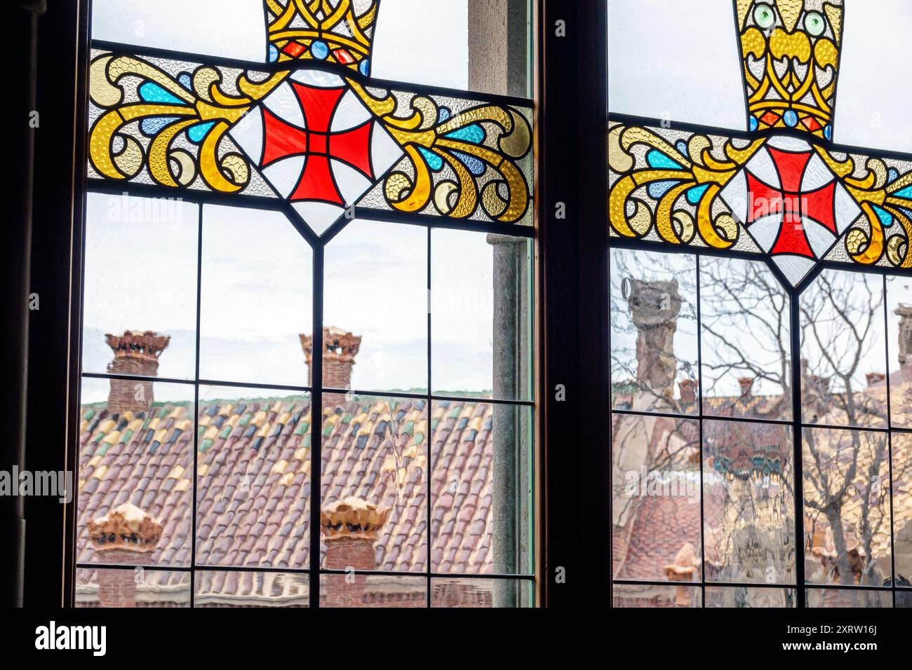 Barcelone Espagne, Catalogne Catalunya, El Guinardo, Recinte Modernista de Sant Pau, ancien complexe historique de pavillon de l'Hôpital de la Santa Creu, mode catalan Banque D'Images