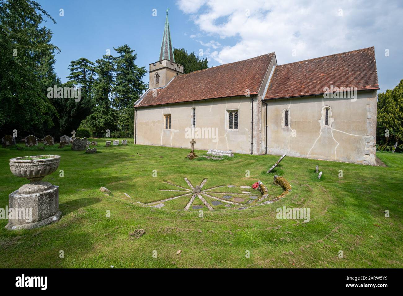 Église de St Nicholas dans le village de Steventon, Hampshire, Angleterre, Royaume-Uni, où la célèbre auteur Jane Austen fréquentait Banque D'Images