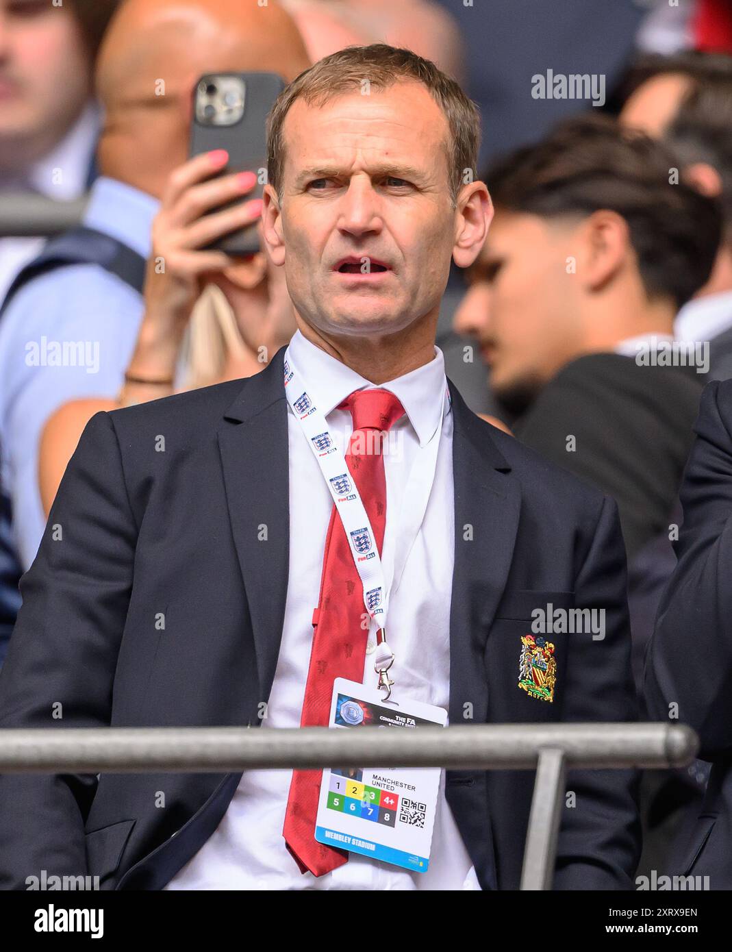 Londres, Royaume-Uni. 10 août 2024 - Manchester City v Manchester United - Community Shield - stade de Wembley. Dan Ashworth, directeur sportif de Manchester United. Crédit photo : Mark pain / Alamy Live News Banque D'Images