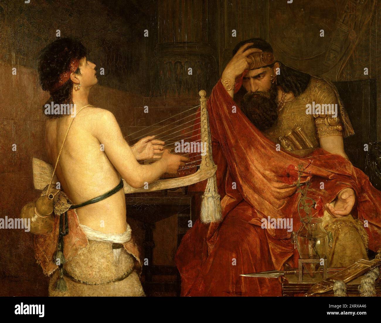 David et Saul - Ernst Josephson, 1878 Banque D'Images