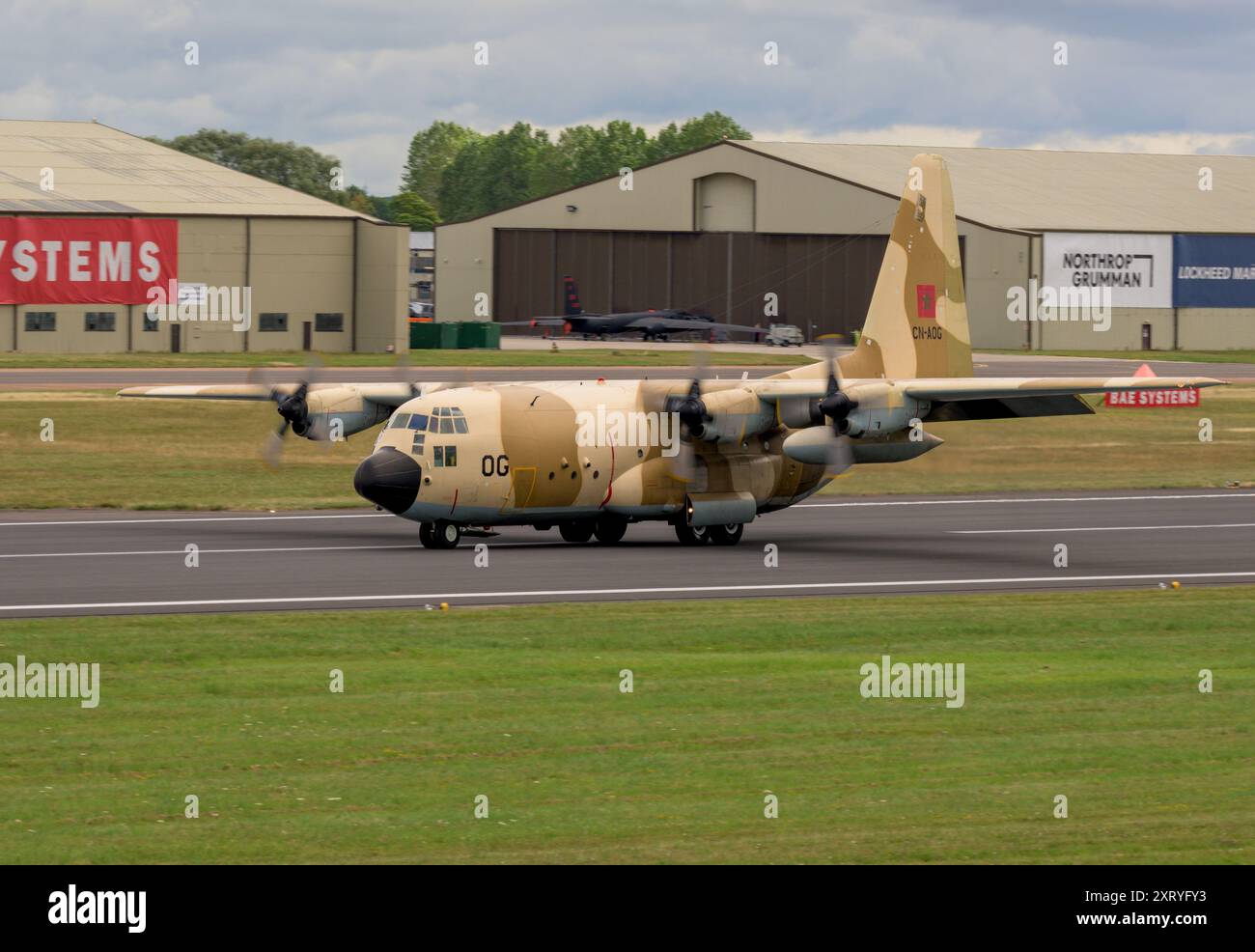 Force aérienne royale marocaine C-130H Hercules, départ le jour des départs au Royal International Air Tattoo Banque D'Images