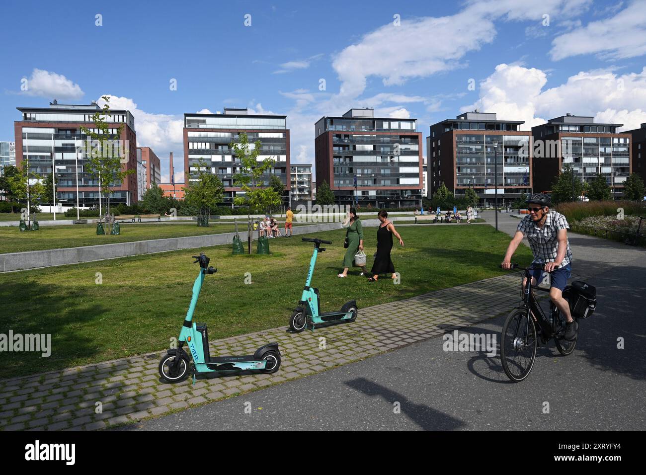 Jyvaskyla, Finlande - 26 juillet 2024 : habitants de la ville de Jyvaskyla en Finlande. Banque D'Images