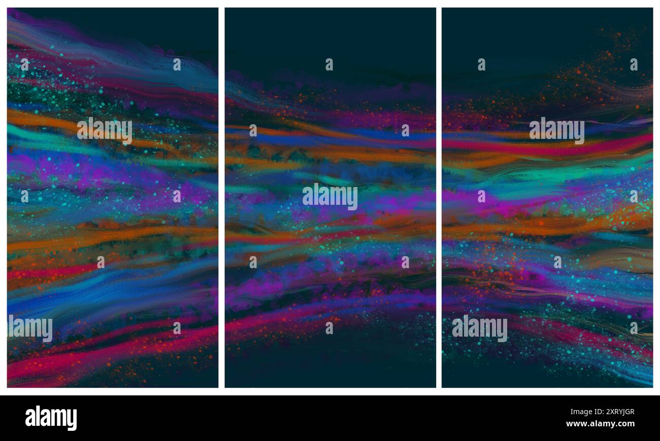 Triptyque intérieur moderne Banque D'Images