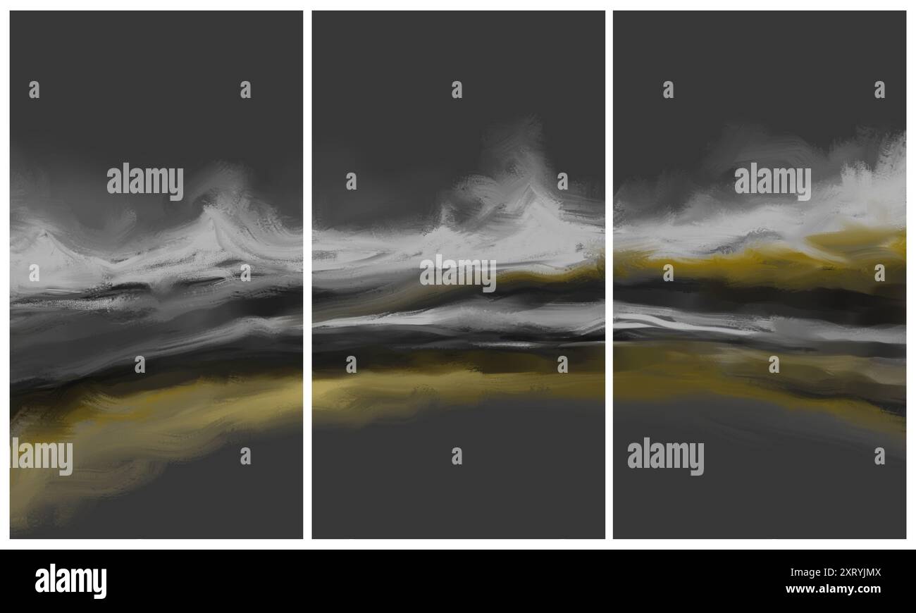 Triptyque intérieur moderne Banque D'Images