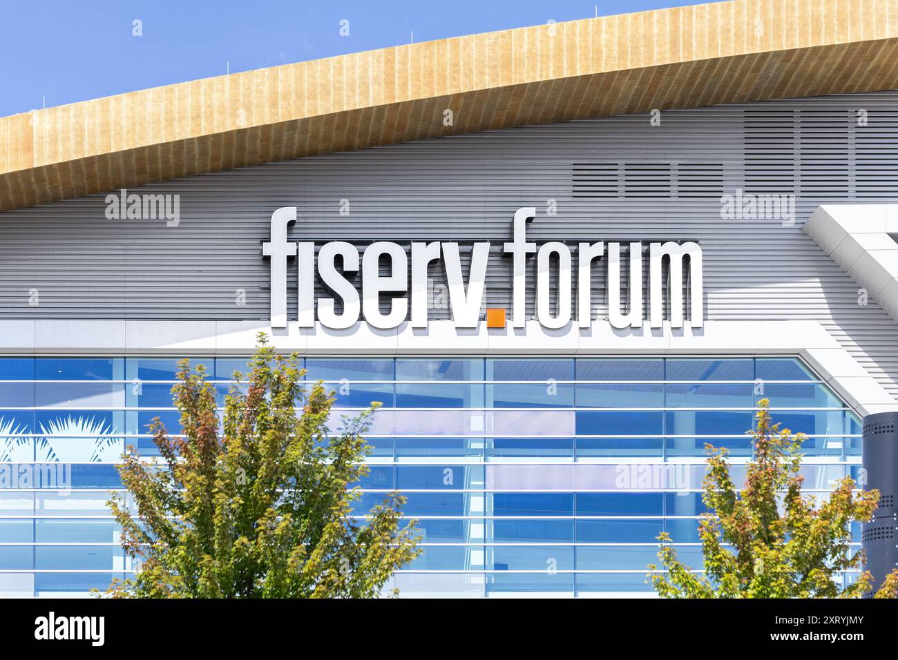 Fiserv Forum est une arène polyvalente située au cœur du centre-ville de Milwaukee et qui abrite les Milwaukee Bucks et Marquette Golden Eagles. Banque D'Images