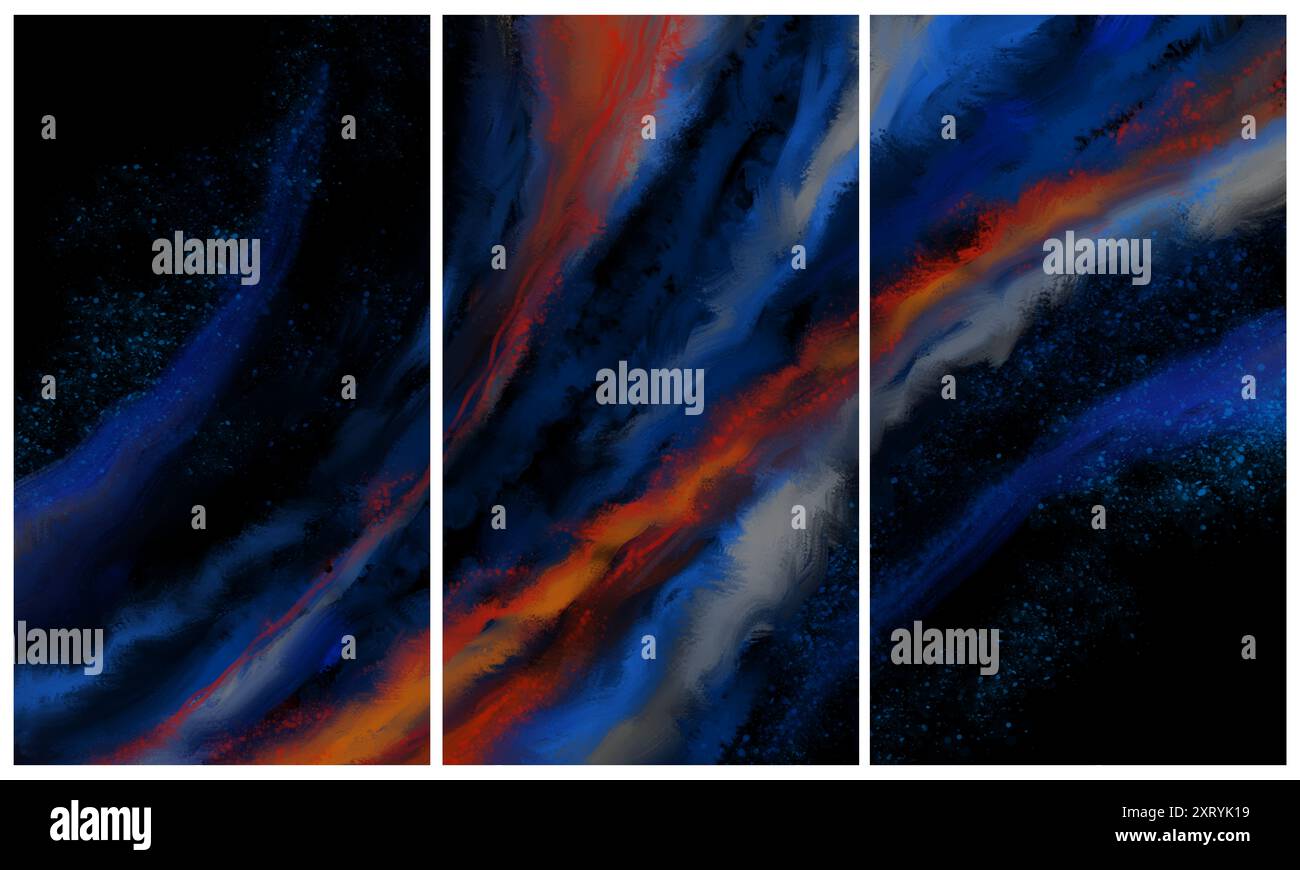 Triptyque intérieur moderne Banque D'Images
